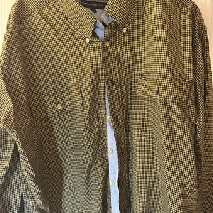 Tommy Hilfiger Olive Checkered  shirt sku187